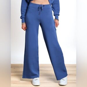 SPANX Air Essentials Pants Blue Indigo Sz L New